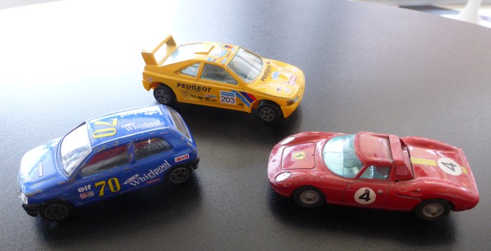 Drybridge haul: Renault Clio (Bburago), Peugeot 405 (Bburago) and Ferrari Berlinetta 250LM (Corgi)
